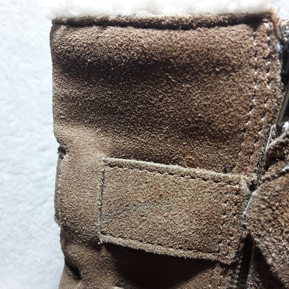 Soft Walk Tan Suede Leather Boots Size 5 - Picture 10 of 12